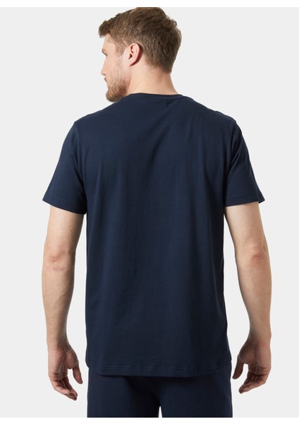 Lacivert Erkek Bisiklet Yaka Baskılı T-Shirt HHA.53532_CORE modelleri