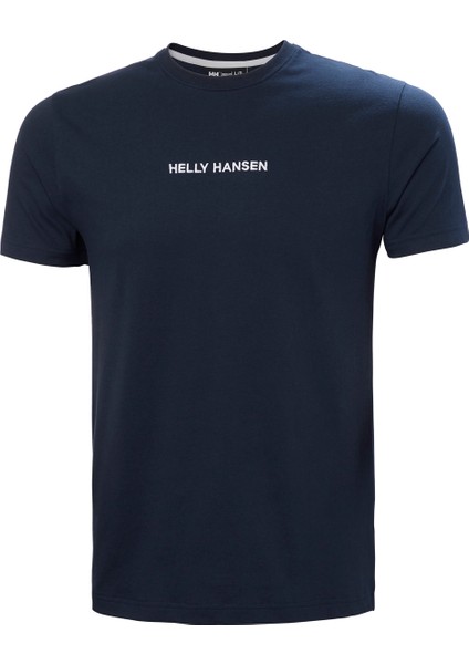 Lacivert Erkek Bisiklet Yaka Baskılı T-Shirt HHA.53532_CORE fırsatları