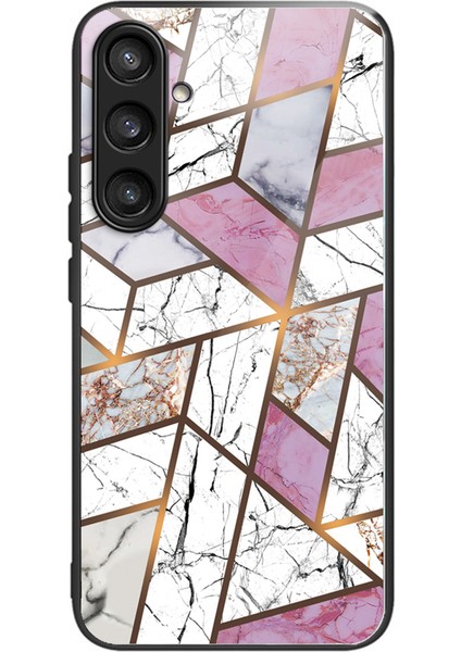 Samsung Galaxy S24 Ultra Temperli Cam Arka Pc + Tpu Mermer Desenli Stil M Telefon Kılıfı (Yurt Dışından)