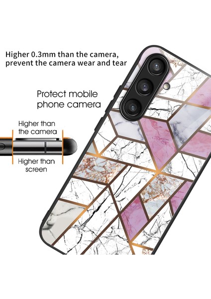 Samsung Galaxy S24 Ultra Temperli Cam Arka Pc + Tpu Mermer Desenli Stil M Telefon Kılıfı (Yurt Dışından) fiyatları