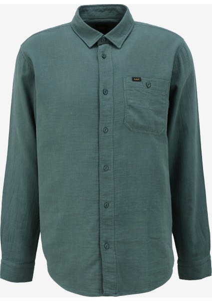 Loose Fit Yeşil Erkek Gömlek L66N205295OT Uzun Kollu Gömlek