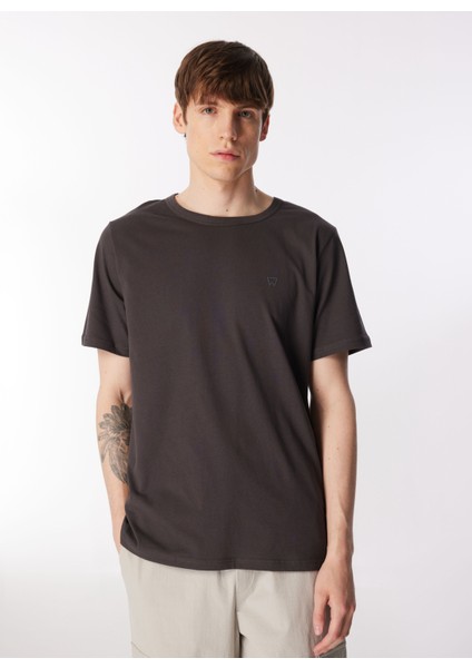 Bisiklet Yaka Antrasit Erkek T-Shirt W241575003 Bisiklet Yaka T-Shirt modelleri