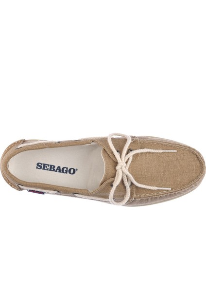 Bej Erkek Günlük Ayakkabı Sebago Portland Washed Canvas