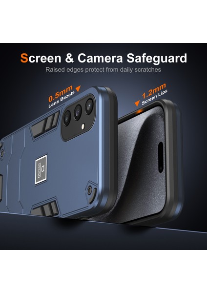 Samsung Galaxy S24 Çift Katmanlı Yumuşak Tpu + Sert Pc Koruyucu Lacivert Telefon Kılıfı (Yurt Dışından) fiyatları