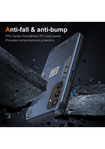 Samsung Galaxy S24 Çift Katmanlı Yumuşak Tpu + Sert Pc Koruyucu Lacivert Telefon Kılıfı (Yurt Dışından) modelleri