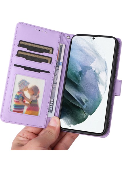 Samsung Galaxy S21+ 5g Cep u Manyetik Çıkarılabilir Deri Mor Telefon Kılıfı (Yurt Dışından)