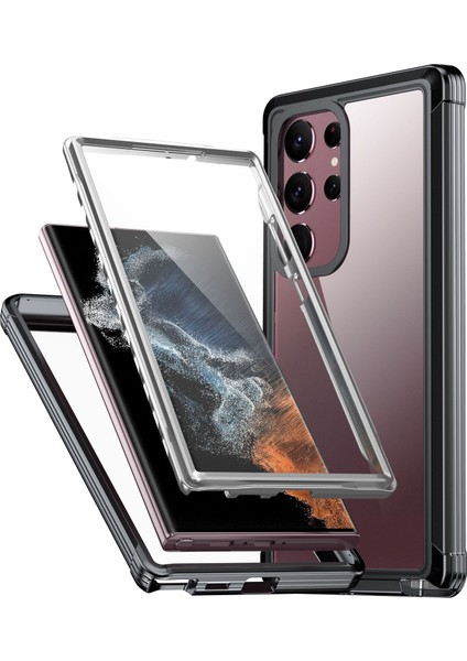 Samsung Galaxy S24 Ultra Pc + Tpu Ekran Koruyuculu Telefon Kılıfı (Yurt Dışından)