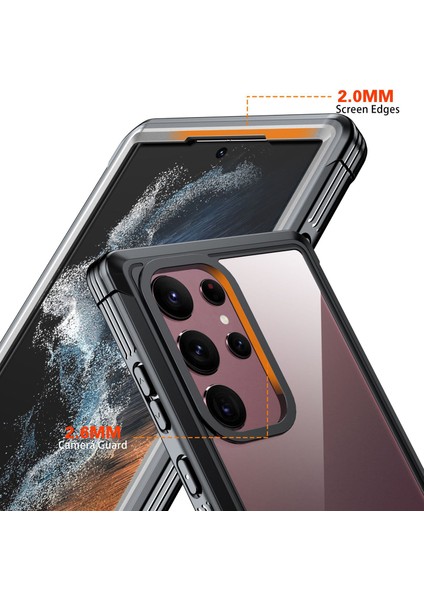 Samsung Galaxy S24 Ultra Pc + Tpu Ekran Koruyuculu Telefon Kılıfı (Yurt Dışından) modelleri