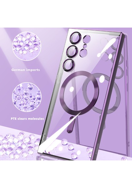 Samsung Galaxy S24 Ultra Manyetik Galvanik Tpu Cam Lens KorumaAltın Telefon Kılıfı (Yurt Dışından) fiyatları