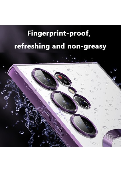 Samsung Galaxy S24 Ultra Manyetik Galvanik Tpu Cam Lens KorumaAltın Telefon Kılıfı (Yurt Dışından) modelleri