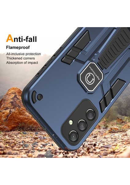 Samsung Galaxy A25 5g (Global) (161,0 x 76,5 x 8,3mm) Kickstand Düşmeye Mavi Telefon Kılıfı (Yurt Dışından) modelleri