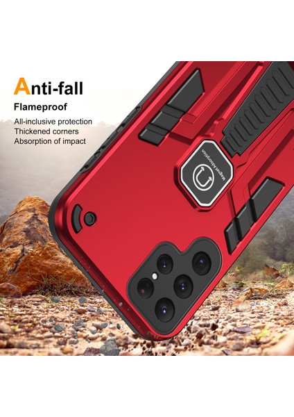 Samsung Galaxy S24 Ultra Düşmeye Dayanıklı Kickstand Arka Kabuk Manyetik Araç Montajlı ile Çalışmak Telefon Kılıfı (Yurt Dışından) modelleri