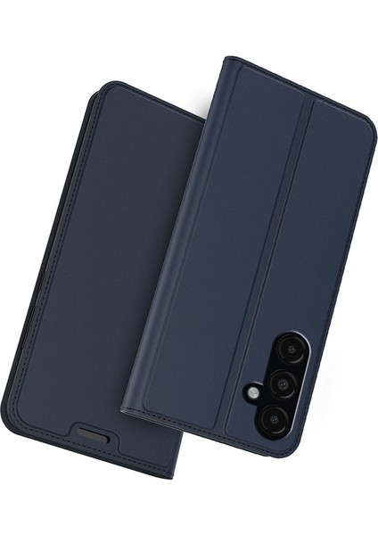 Samsung Galaxy S24+ Kart Tutucu Pu Deri Çizilmez Cep u Standlı Mavi Telefon Kılıfı (Yurt Dışından)