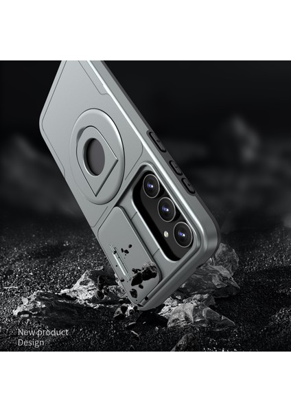 Samsung Galaxy S20 FE/S20 Fe 5G/S20 Fe 2022 Kaydırmalı Kamera lı Gri Telefon Kılıfı (Yurt Dışından) modelleri