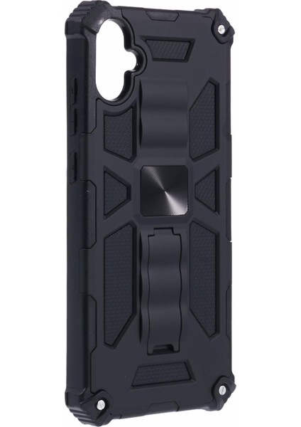 Samsung Galaxy A05 4g Telefon Kılıfı Için Yumuşak Tpu Sert Pc Sert Zırh Darbeye Dayanıklı Kapak Kickstand-Siyah (Yurt Dışından)