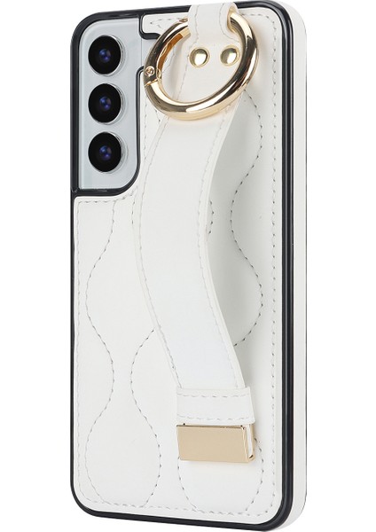 Samsung Galaxy S22+ 5g Cep u Bileklik Kickstand Damla Dayanıklı Dalga Desenli Telefon Kılıfı (Yurt Dışından)