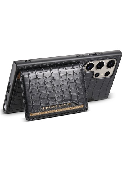 Samsung Galaxy S24 Ultra Timsah Dokulu Kart Yuvası Kictsand Telefon Kılıfı (Yurt Dışından) modelleri