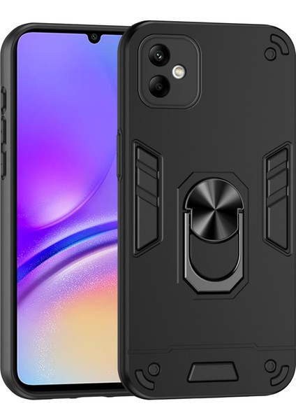 Samsung Galaxy A05 4g Telefon Kılıfı 360 Derece Dönebilen Halka Kickstand-Siyah (Yurt Dışından)