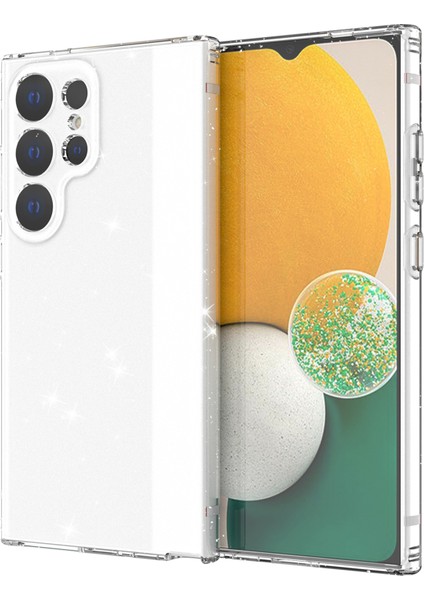 Samsung Galaxy S24 Ultra Tpu Simli Toz Şeffaf Şeffaf Telefon Kılıfı (Yurt Dışından)