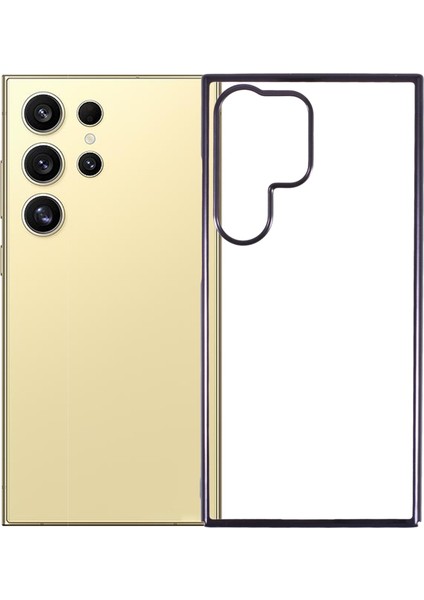 Samsung Galaxy S24 Ultra Shell Elektro Kaplama Çerçeve Koruyucu Sert Pc Telefon Kılıfı (Yurt Dışından)