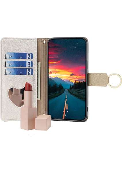 Samsung Galaxy A51 5g SM-A516 Cüzdan Kılıf Fermuarlı Pu Deri Crossbody Telefon Kapağı-Beyaz (Yurt Dışından)