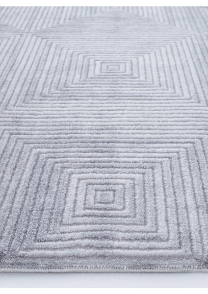 Rome Koleksiyonu 422 Gri Akrilik Parlak Yumuşak Dokulu Salon Mutfak Antre Halı Yolluk indirimleri