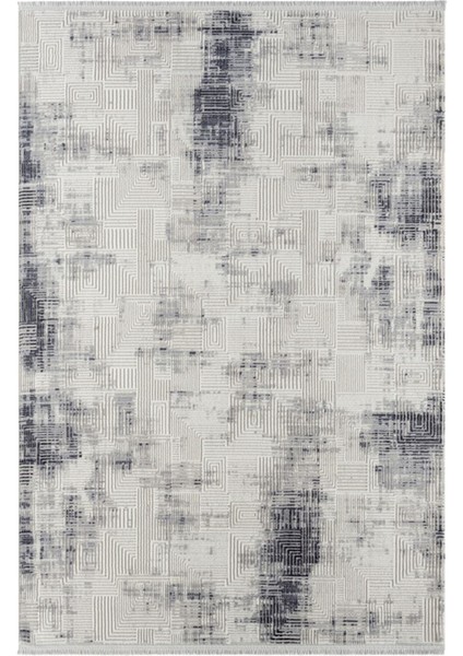 Rome Koleksiyonu 426 Mavi Akrilik Parlak Yumuşak Dokulu Salon Mutfak Antre Halı Yolluk indirimleri