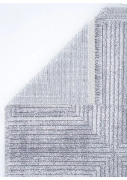 Rome Koleksiyonu 422 Gri Akrilik Parlak Yumuşak Dokulu Salon Mutfak Antre Halı Yolluk fırsatları