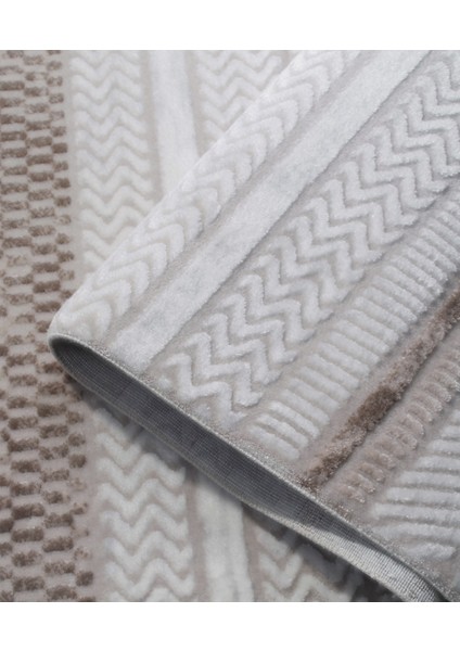 Rome Koleksiyonu 428 Kahve Akrilik Parlak Yumuşak Dokulu Salon Mutfak Antre Halı Yolluk modelleri