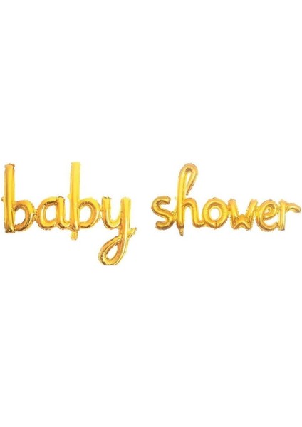 Folyo Balon Baby Shower Yazılı El Yazılı Helyum Balon