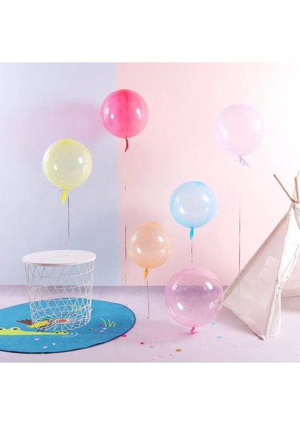 Şeffaf Balon 20 Inç (Yaklaşık 50 Cm) Içine Süs Koyulabilen Çok Amaçlı Balon 3 Adet fırsatları
