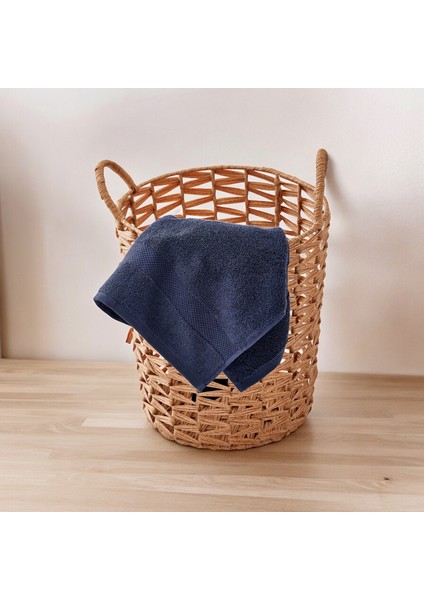 Antibakteriyal %100 Doğal Pamuk El Yüz Saç Havlusu 50 x 90 cm Lacivert fiyatları