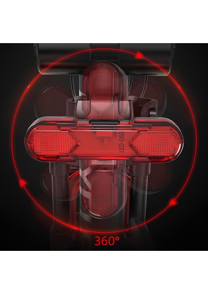 AS1010 220MAH Şarj Edilebilir Lithium 3 Modlu Bisiklet Arka Lambası