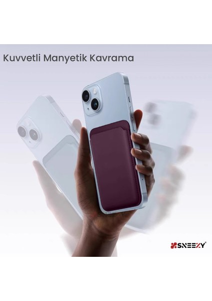 Iphone 13 Mini-13-13 Pro-13 Pro Max Uyumlu Birinci Sınıf Magsafe Cüzdan Magsafe Deri Kartlık indirimleri