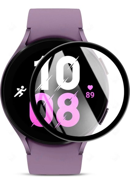 Samsung Galaxy Watch 5 40MM Için Çerçeveli Tam Kaplayan 3D Pet Ekran Koruyucu Film - FC016