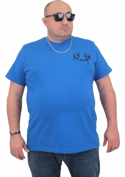 Mocgrande Erkek Büyük Beden Sıfır Yaka T-Shirt Gang 24132 Saks fiyatları