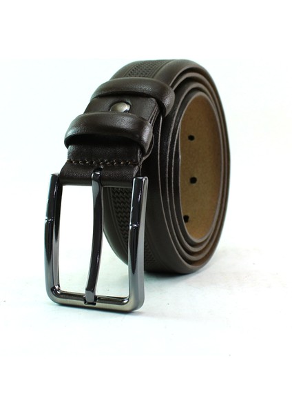 Deri Kemer Kahve Klasik Desenli 81037 fırsatları