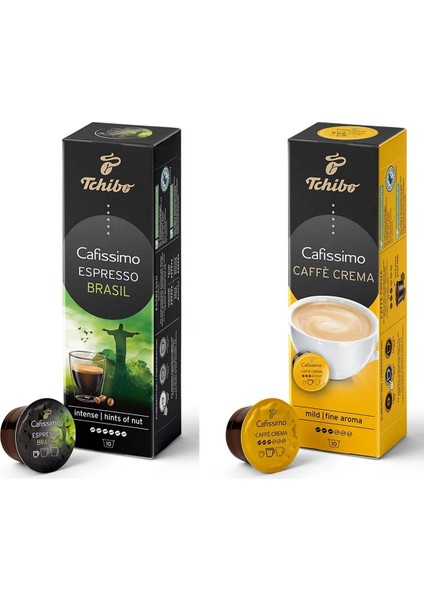 Cafissimo Espresso Brasil 10 Adet Kapsül Kahve+Cafissimo Caffè Crema Fine