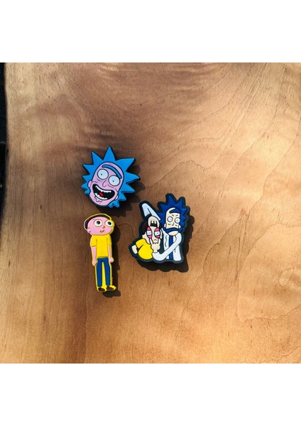 Crosc Jibbitz Terlik Süsü Rick And Morty 3 'lü Set