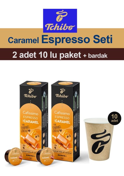 Cafissimo Espresso Caramel 2X10 Adet Kapsül Kahve Tchibo Bardak