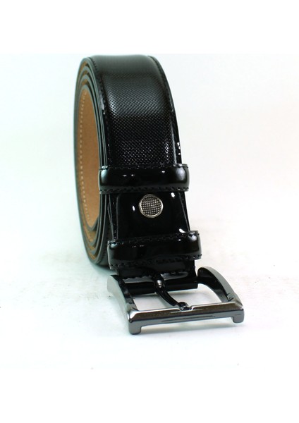 Deri Kemer Siyah Dikişli Lazer Desen 81059 indirimleri