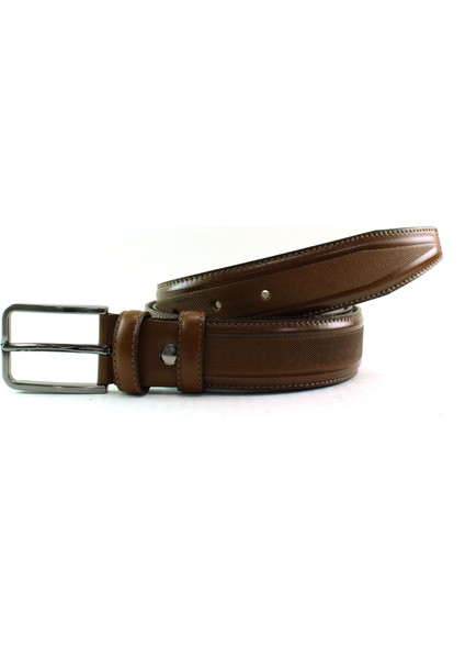 Deri Kemer Kahve Lazer Desen 81053