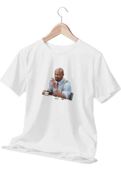 Terry Loves Yogurt Brooklyn Nine Nine Baskılı Sevgili, Eş, Özel Gün Hediye Beyaz T-Shirt
