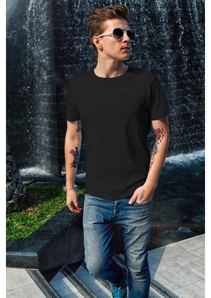 Exclusive Siyah %100 Pamuklu Erkek T-Shirt
