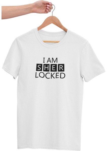 I Am Sherlocked The Woman Sherlock Baskılı Hediyelik Beyaz T-Shirt modelleri