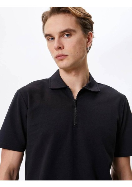 4Sam10006Mk Koton Erkek T-Shirt Siyah