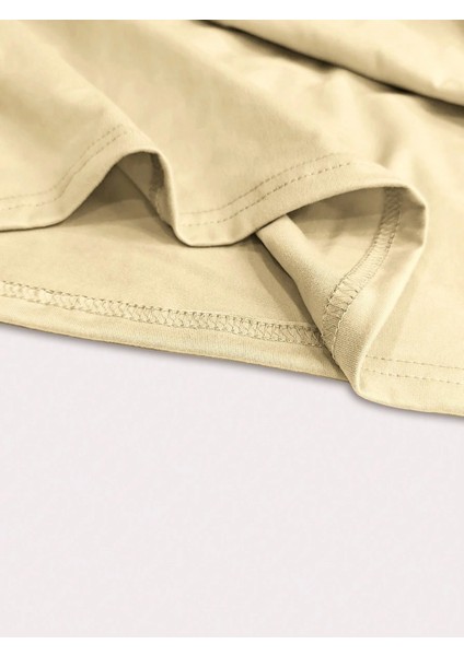 Baskılı Oversize Bej Erkek T-Shirt indirimleri