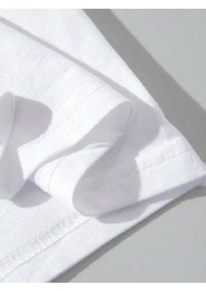 Erkek Baskılı Beyaz Bisiklet Yaka Oversize Teddy Salas T-Shirt indirimleri