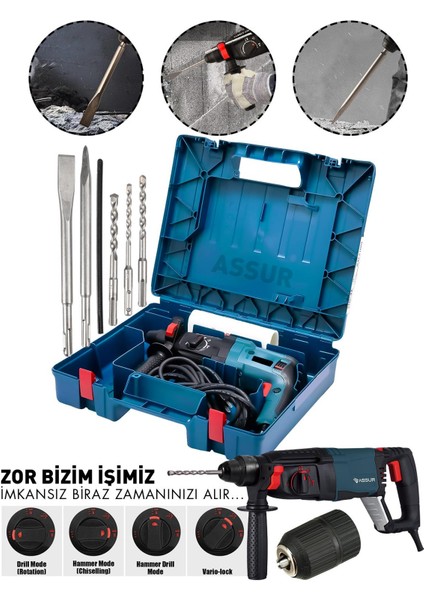 Çelik Şanzuman Bakır Sargılı Çelik Askılı 26 mm Kırıcı Delici Hilti Kollu