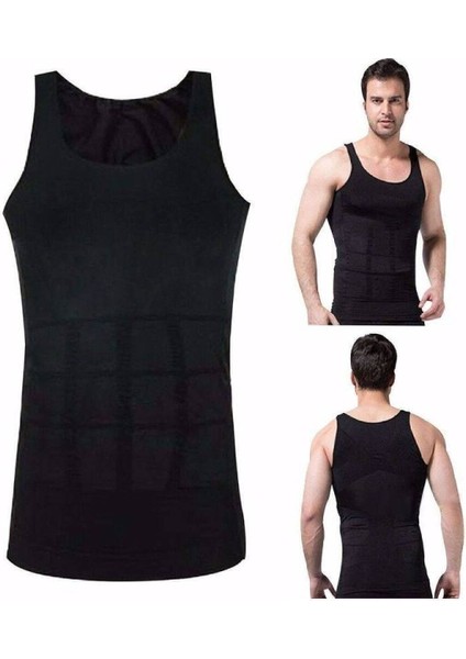 Dik duruş ve form destekleyici, siyah erkek atlet korse, orta boy, rahat kullanım fırsatları